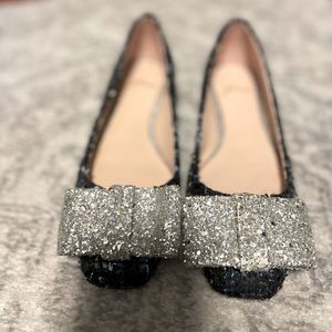 Rare J.Crew Size 6 Glitter Flats- New